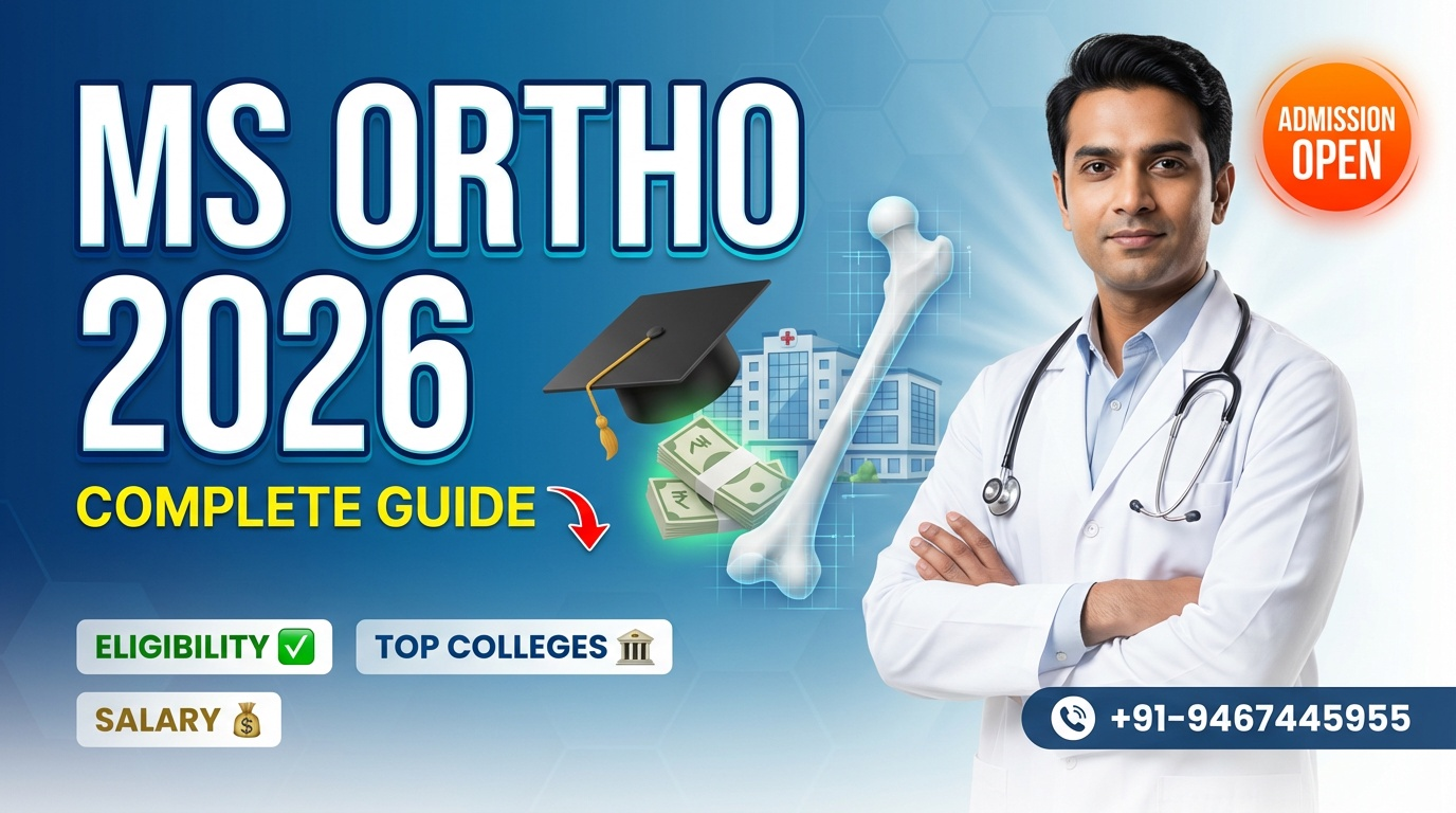 Master of Surgery (MS) Orthopedics Admission Process 2026, Eligibility, Syllabus, Entrance Exams, Top Colleges, Scope and Salary